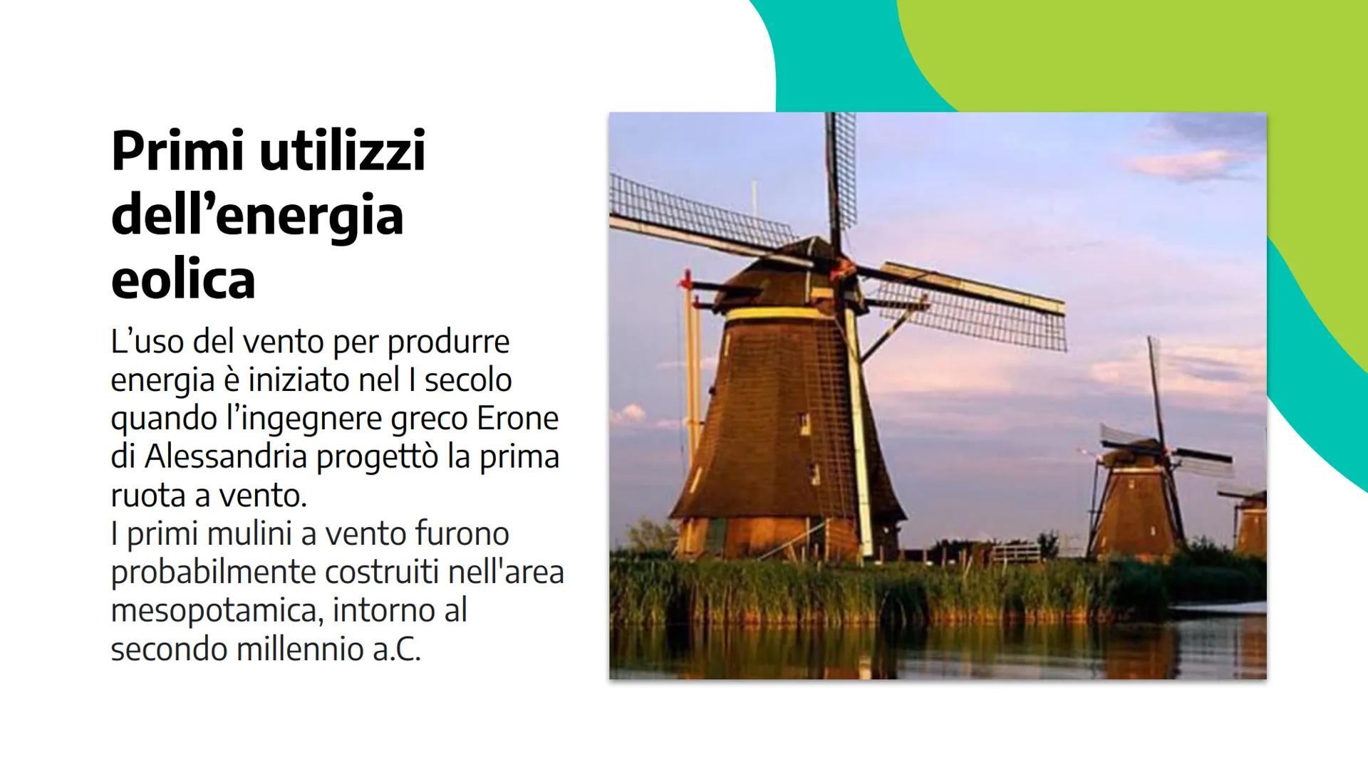 # Energia
## Eolica
Anna Orlandi
3D 16/01/2023 Il termine eolico deriva da “eolo”, il dio
dei venti greco. Nell'antichità il termine
era leg