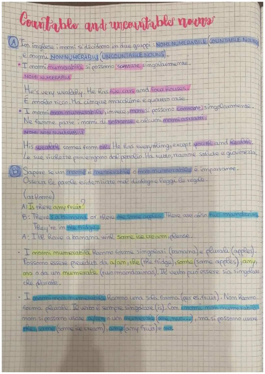 Impariamo i Sostantivi Numerabili e Non Numerabili in Inglese: Cibo e Esempi!