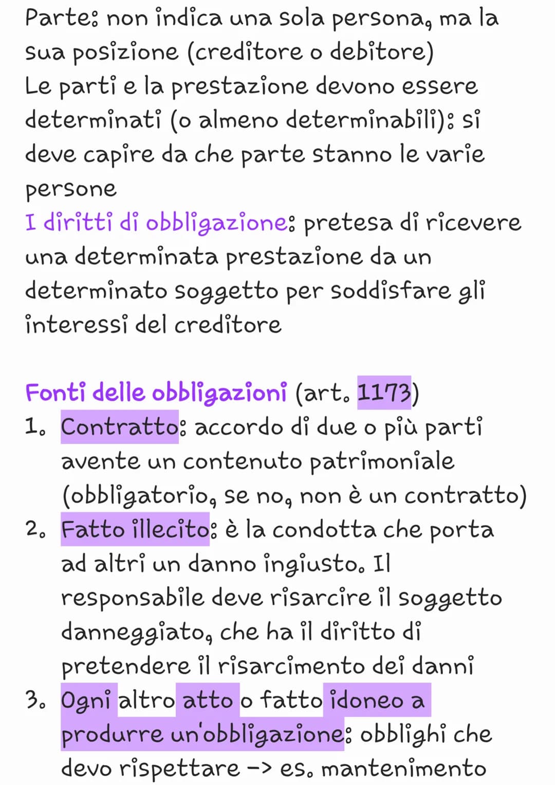 OBBLIGAZIONE: rapporto giuridico tra due
parti: il debitore che deve compiere una
determinata azione per realizzare l'utilità
della seconda 