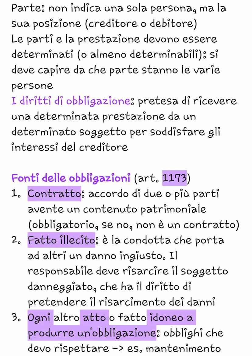 OBBLIGAZIONE: rapporto giuridico tra due
parti: il debitore che deve compiere una
determinata azione per realizzare l'utilità
della seconda 