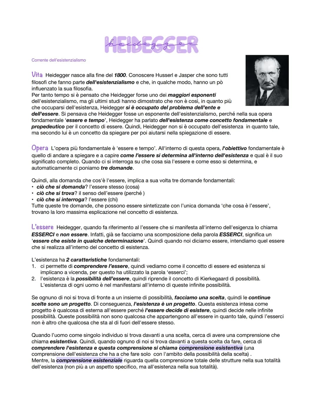 
<p>L'esistenzialismo si interroga sui perché dell'uomo. Si sviluppa tra il 1920 e il 1940, ed è un fenomeno culturale che abbraccia tutti g