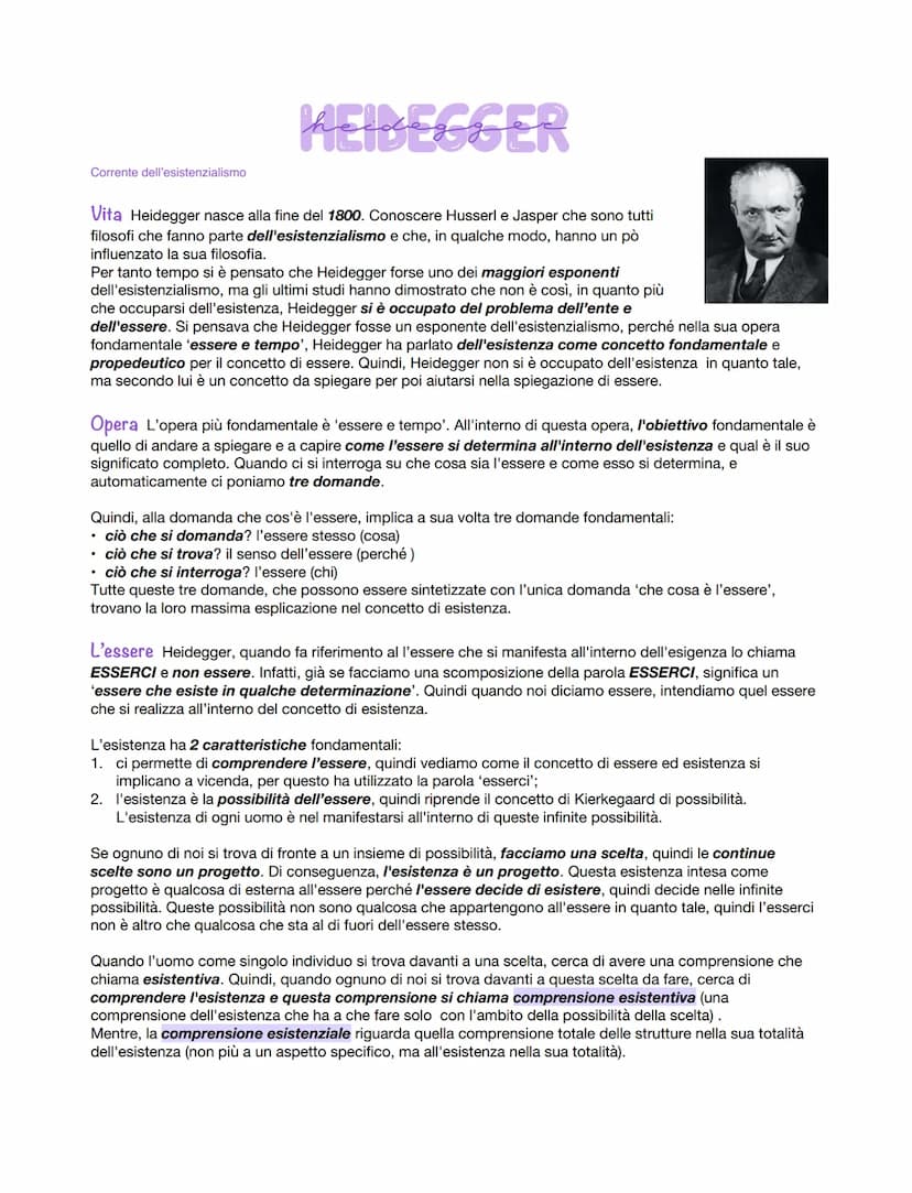 
<p>L'esistenzialismo si interroga sui perché dell'uomo. Si sviluppa tra il 1920 e il 1940, ed è un fenomeno culturale che abbraccia tutti g