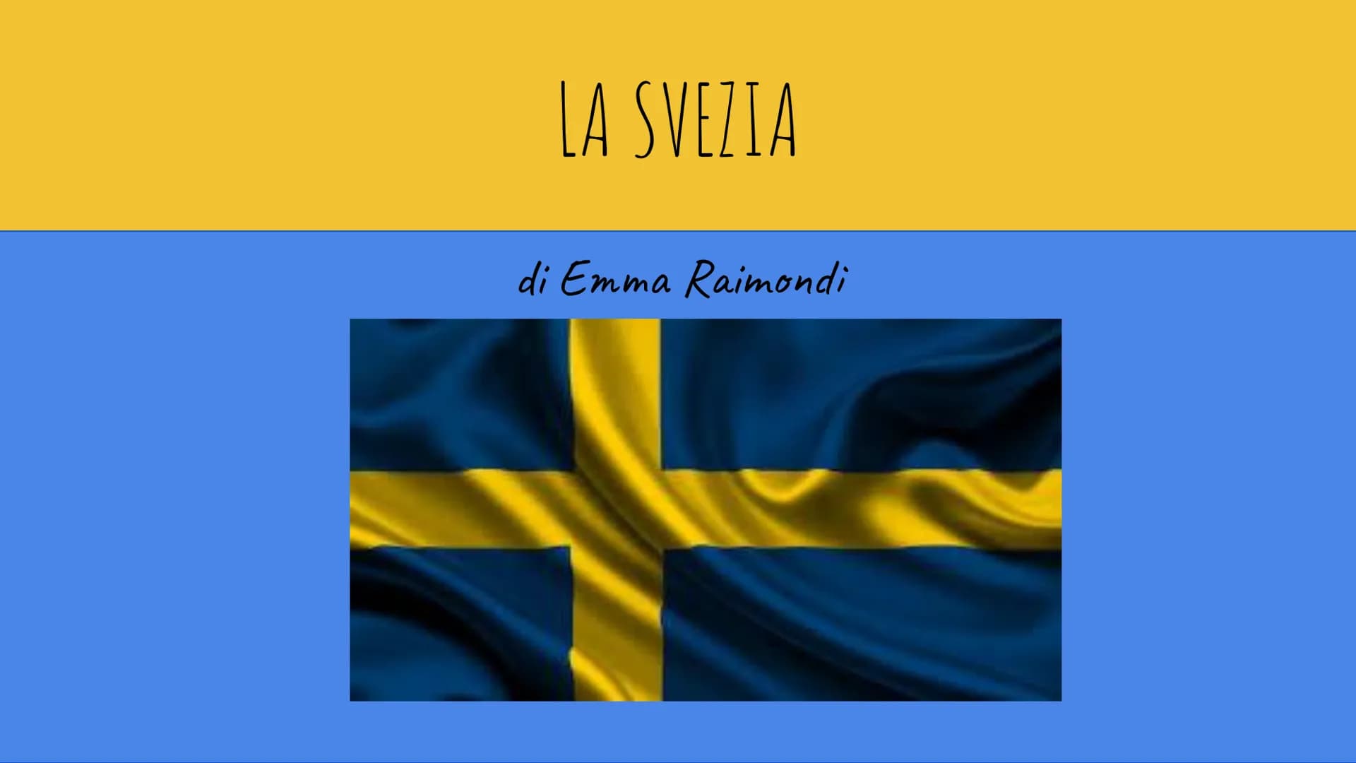 LA SVEZIA
di Emma Raimondi INTRODUZIONE
La Svezia è il più vasto dei Paesi scandinavi. Confina con Norvegia e Finlandia, ed è bagnata dal Go