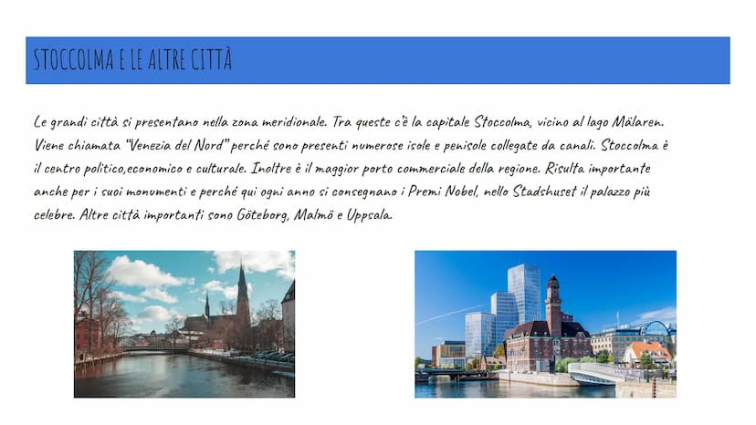 LA SVEZIA
di Emma Raimondi INTRODUZIONE
La Svezia è il più vasto dei Paesi scandinavi. Confina con Norvegia e Finlandia, ed è bagnata dal Go