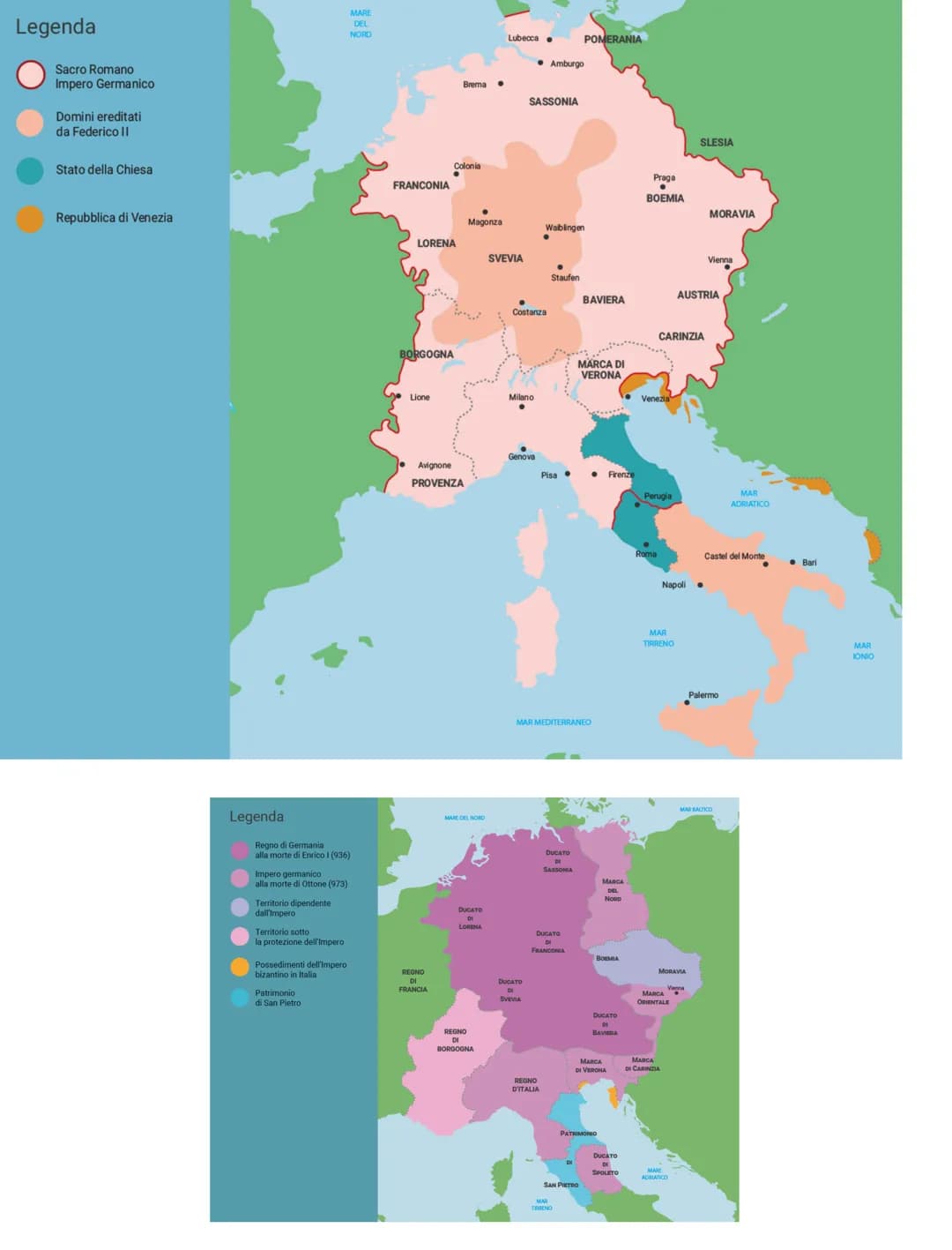 *FEDERICO 2 DI SUEVIA *
FEDERICO BARBAROSSA"
Di SVEVIA
ENRICO COSTANZA
D'ALTAVILLA
FEDERICO II
●
(1212-1220)
ALL'INIZIO STA IN GERMANIA
CONC