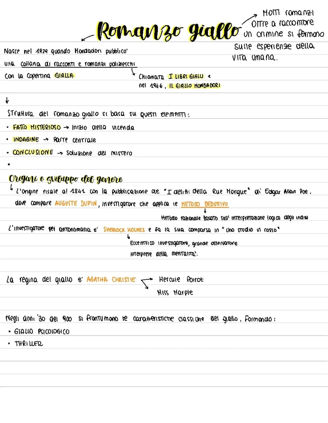 il romanzo giallo 