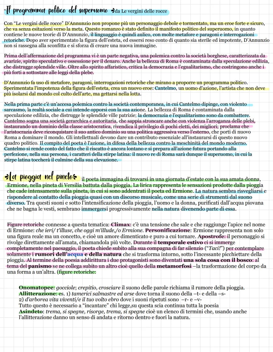 Gabriele & annunzio
volle fare della sua vita un'opera d'arte e visse in modo che così fosse.
L'Estetismo costituisce un punto importante ne