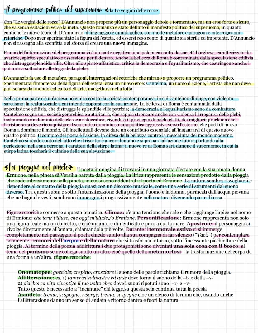 Gabriele & annunzio
volle fare della sua vita un'opera d'arte e visse in modo che così fosse.
L'Estetismo costituisce un punto importante ne