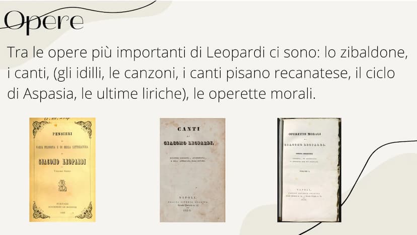 Str
Giacomo
Leopardi
↓ Vita
Leopardi nel 1837 morì
improvvisamente, a soli 39 anni.
Leopardi nacque a Recanati il 29 giugno 1798. Suo padre
