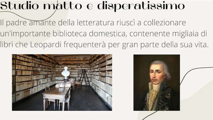 Str
Giacomo
Leopardi
↓ Vita
Leopardi nel 1837 morì
improvvisamente, a soli 39 anni.
Leopardi nacque a Recanati il 29 giugno 1798. Suo padre
