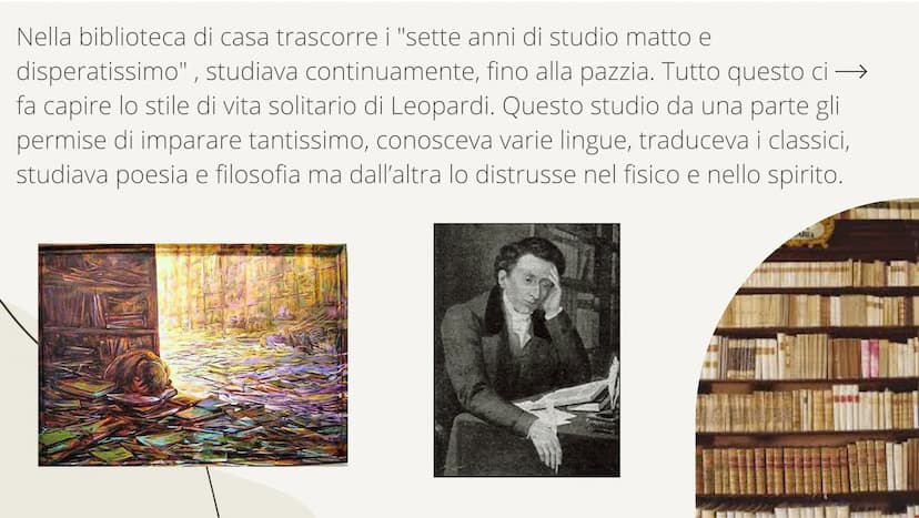 Str
Giacomo
Leopardi
↓ Vita
Leopardi nel 1837 morì
improvvisamente, a soli 39 anni.
Leopardi nacque a Recanati il 29 giugno 1798. Suo padre
