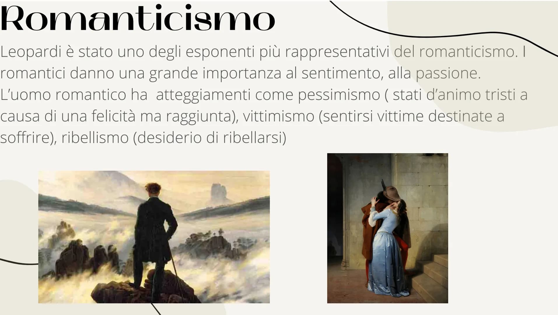 Str
Giacomo
Leopardi
↓ Vita
Leopardi nel 1837 morì
improvvisamente, a soli 39 anni.
Leopardi nacque a Recanati il 29 giugno 1798. Suo padre
