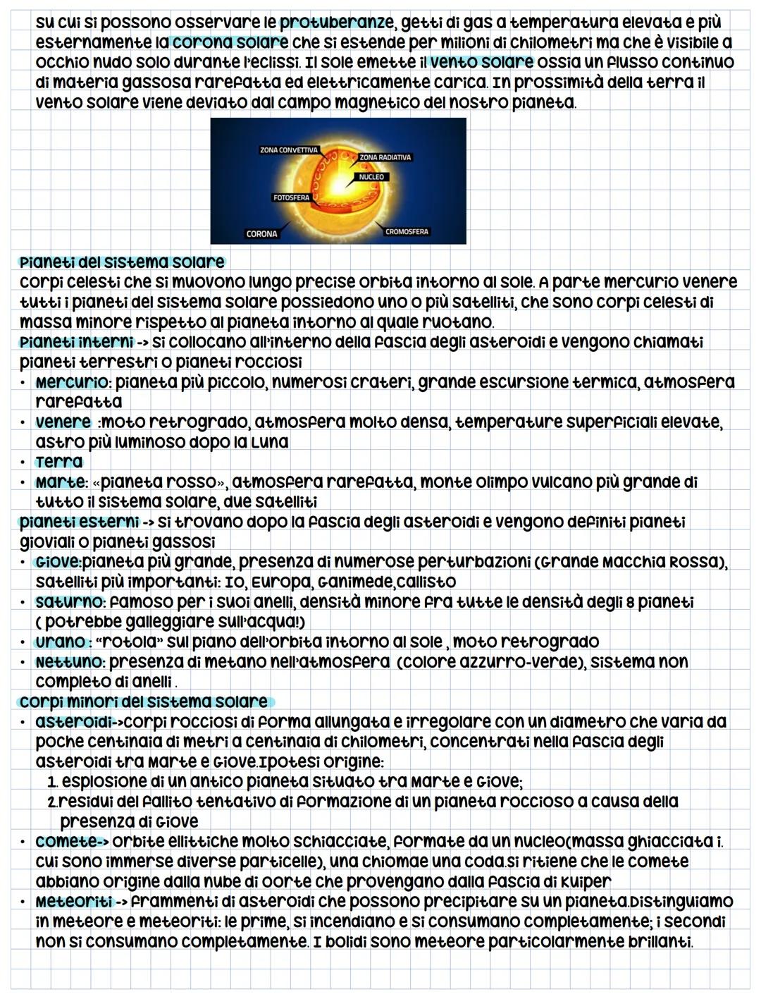 # Astronomia

Pianeta -> corpo celeste che ruota intorno ad una stella, di forma quasi sferica e non
brilla di luce propria. La terra è un p
