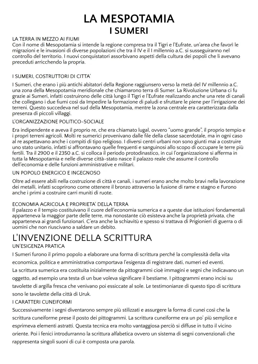 LA MESPOTAMIA
I SUMERI
LA TERRA IN MEZZO AI FIUMI
Con il nome di Mesopotamia si intende la regione compresa tra il Tigri e l'Eufrate, un'are