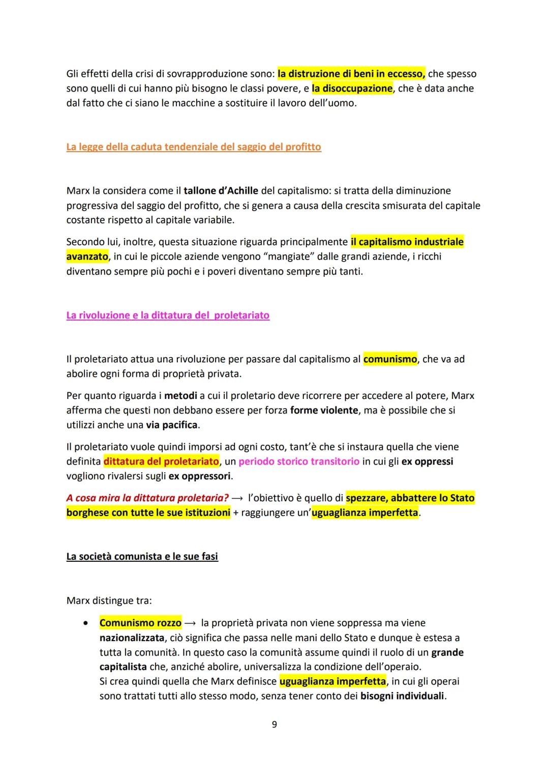 Karl Marx
I caratteri fondamentali del suo pensiero
1. Fornisce un'analisi globale della società e
della storia: infatti, non essere ritenut