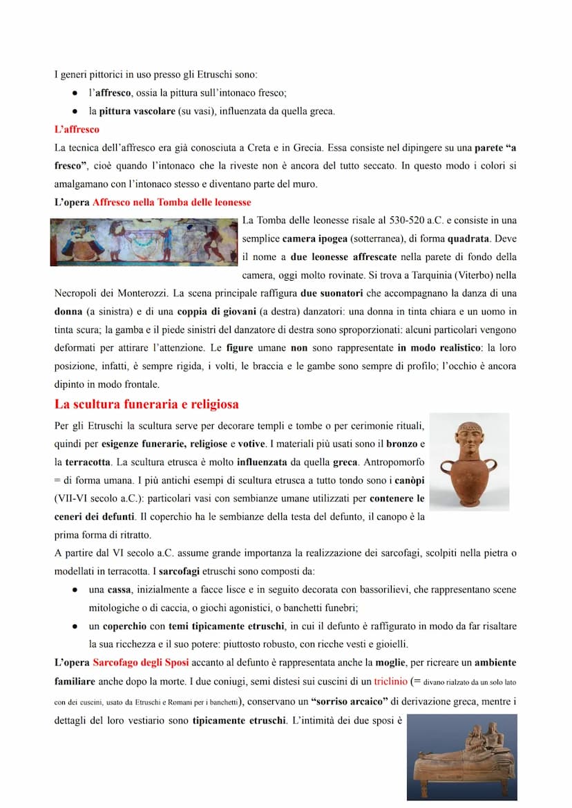 L'ARTE IN ITALIA. GLI ETRUSCHI
I primi abitanti della penisola italica, nel 1000 a.C., sono i Liguri, i Veneti, i Villanoviani e gli Italici