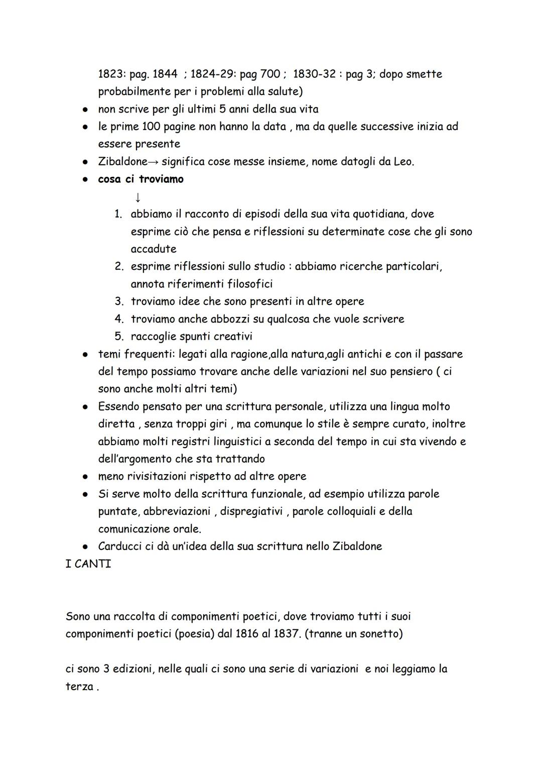 Il pensiero Leopardiano
1808-16→ Anni di studio matto e disperatissimo
Anni in cui studia erudizione (amplia il suo bagaglio di conoscenza) 