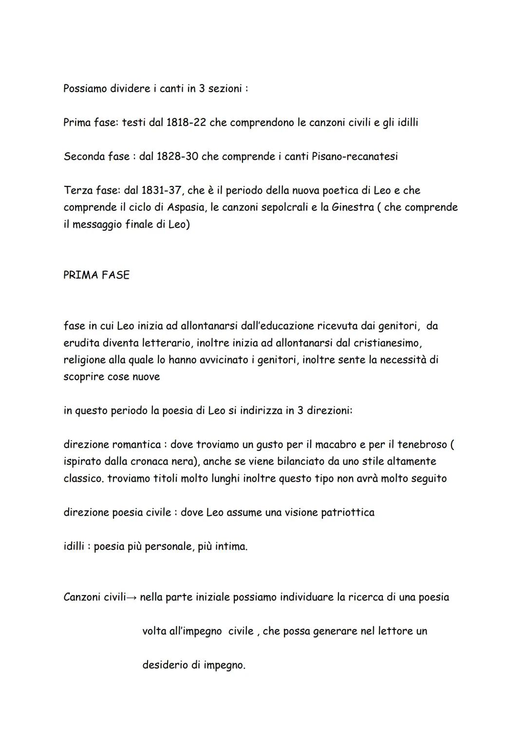 Il pensiero Leopardiano
1808-16→ Anni di studio matto e disperatissimo
Anni in cui studia erudizione (amplia il suo bagaglio di conoscenza) 