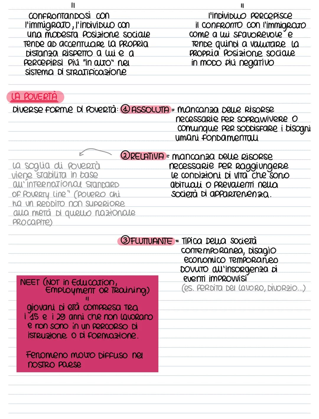- Unita 13 ²
UNA DEFINIZIONE DI "STRATIFICAZIONE SOCIALE
STRATIFICAZIONE SOCIALE = PResenza, all'interno Dewa Societá, Di una
molteplicita D