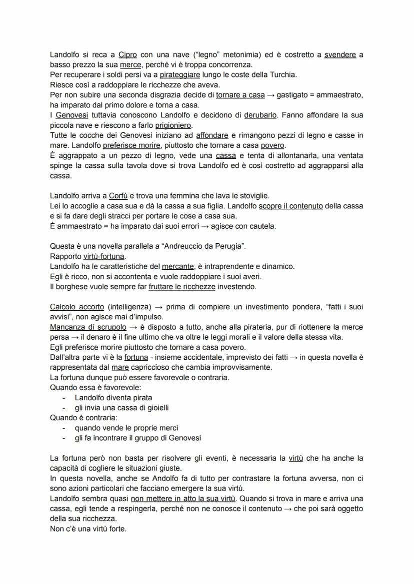 Giovanni Boccaccio
Nella sua opera più importante, il "Decameron" convivono due direttrici:
linea borghese → attenta alla realtà concreta, a