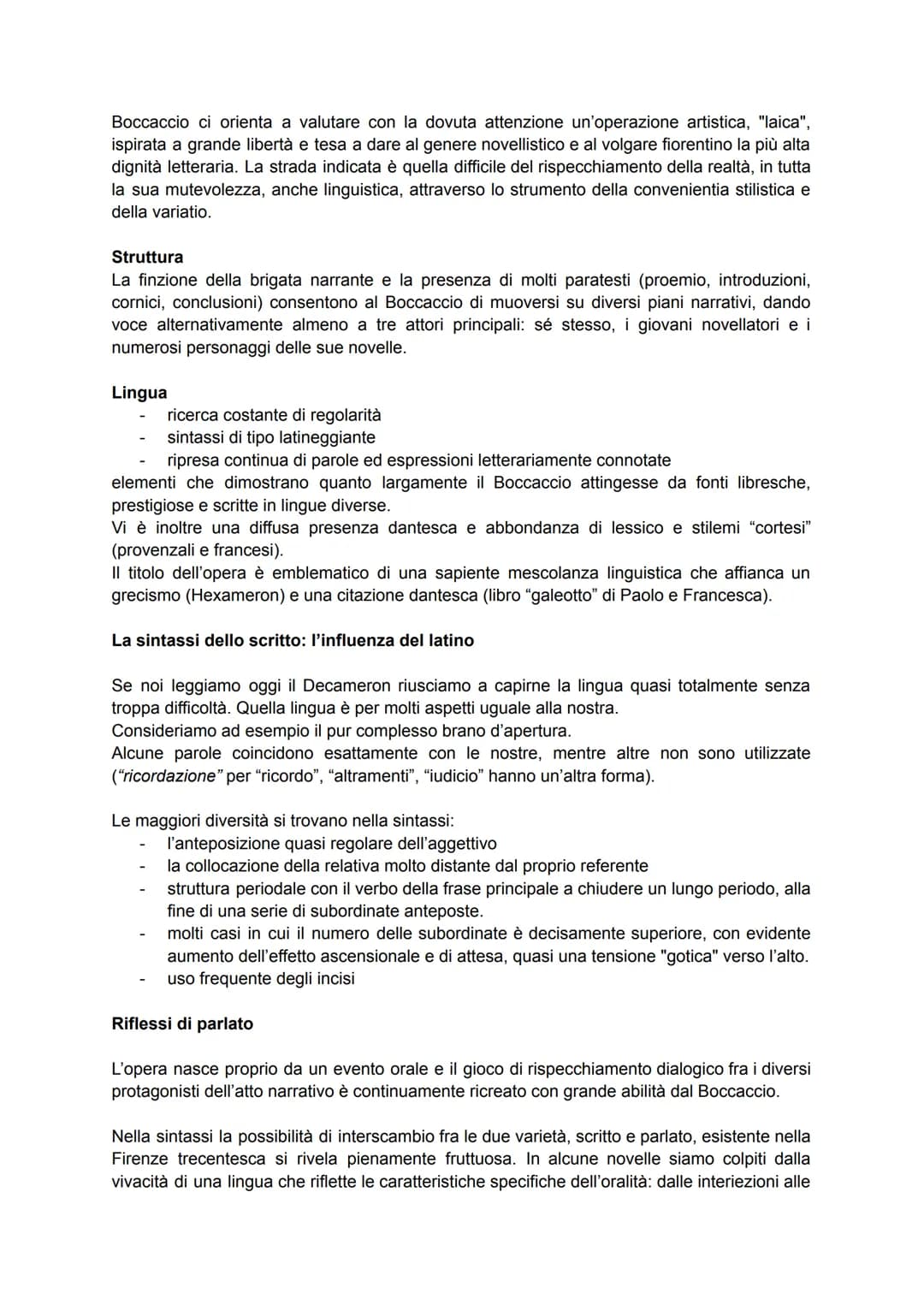 Giovanni Boccaccio
Nella sua opera più importante, il "Decameron" convivono due direttrici:
linea borghese → attenta alla realtà concreta, a