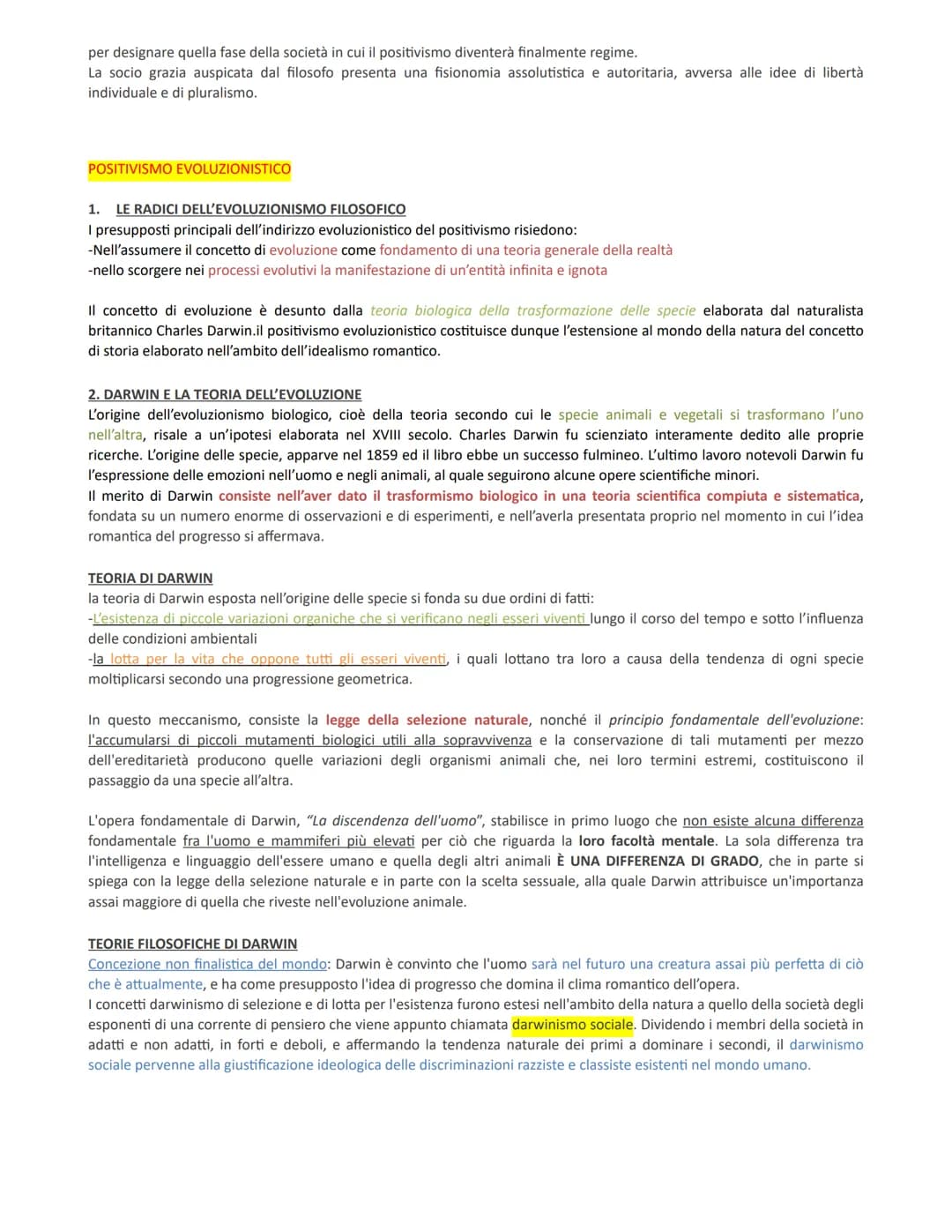 POSITIVISMO SOCIALE
Il positivismo è un movimento filosofico caratterizzato dall'esaltazione della scienza.
1. "positivo" è ciò che è reale,
