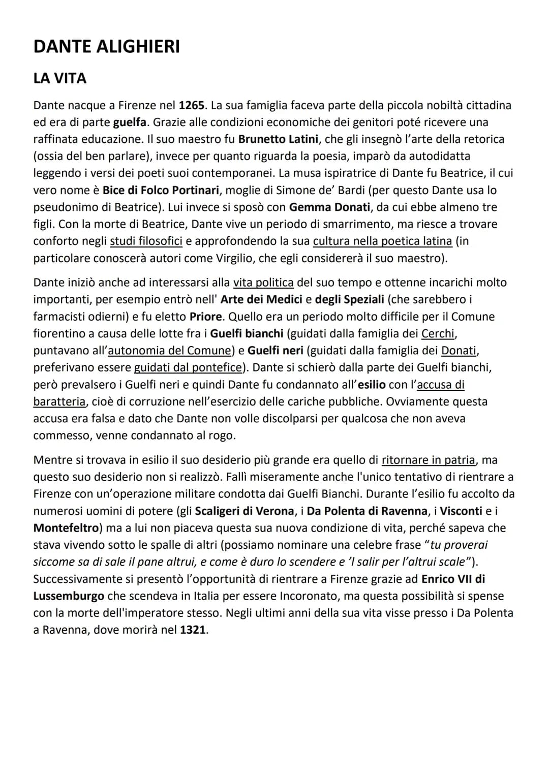 Dante Alighieri e Francesco Petrarca