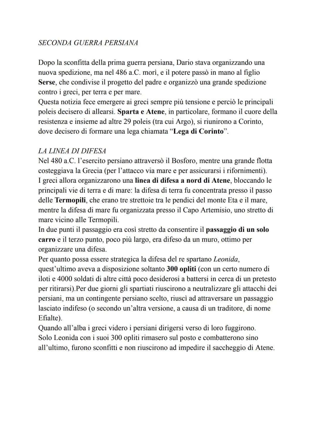 LE GUERRE PERSIANE
L'ESPANSIONE DELLA PERSIA
Durante il VI secolo a.C., le poleis greche attraversarono un periodo di una
particolare fiorit