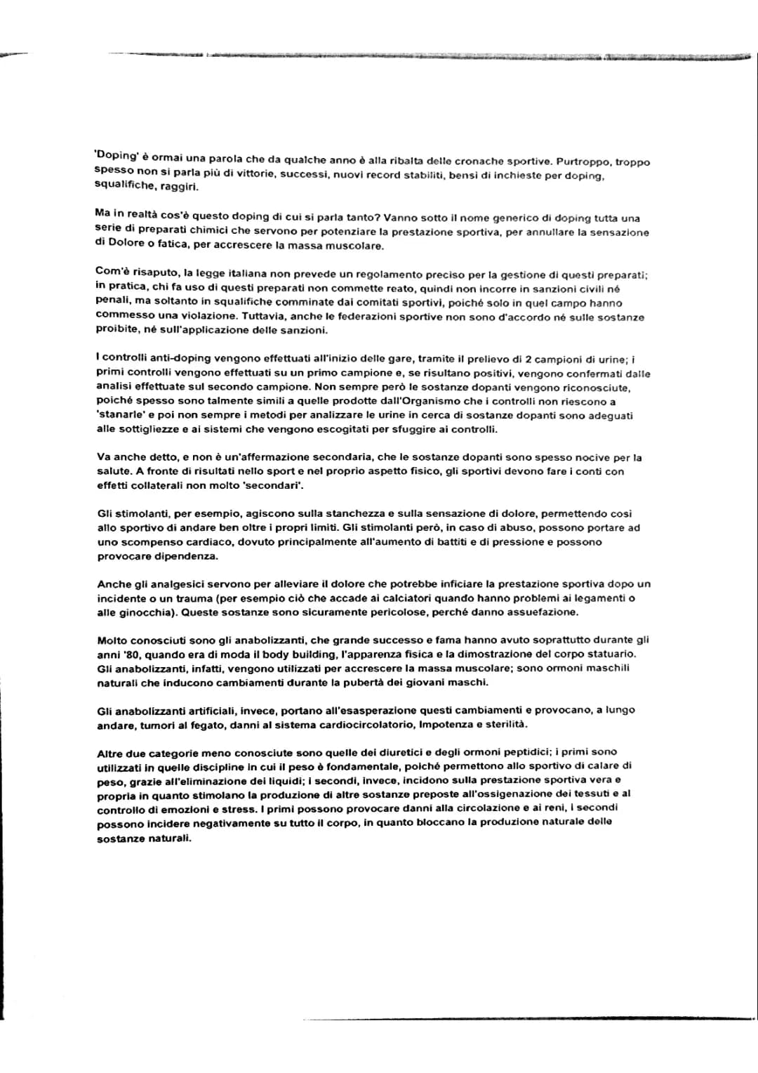 Doping: Effetti Positivi e Negativi, Sanzioni e Leggi Antidoping