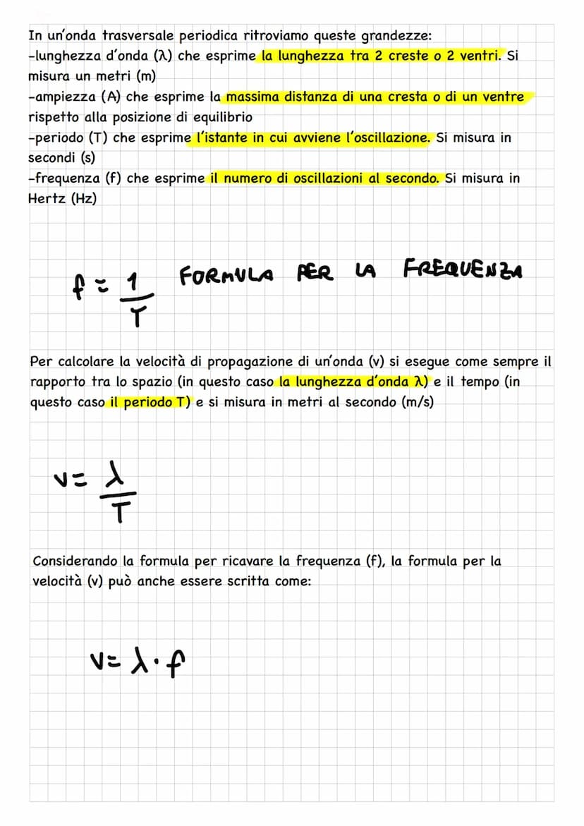 Le onde e il suono
Il concetto di onda
Di per sè un'onda non è nient'altro che una perturbazione che si propaga nello
spazio e che ha come s