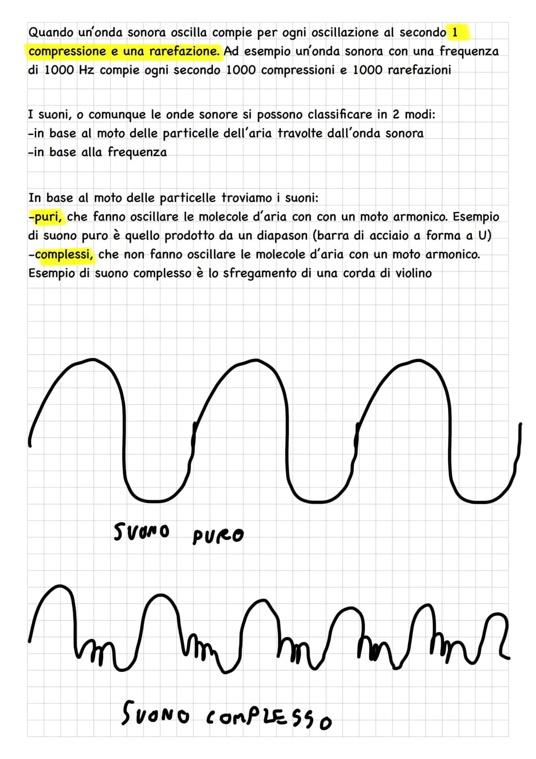 Le onde e il suono
Il concetto di onda
Di per sè un'onda non è nient'altro che una perturbazione che si propaga nello
spazio e che ha come s