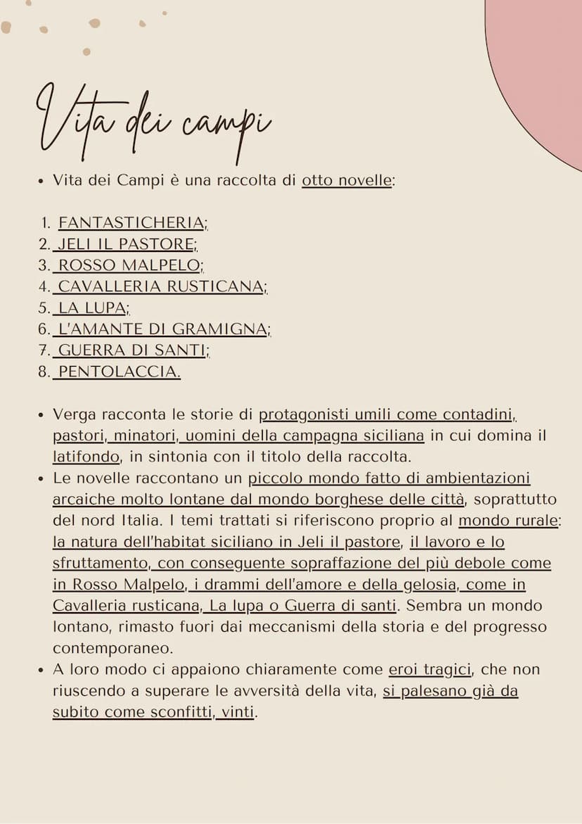 I caratteri del Verismo
• II Verismo si distingue dal Naturalismo per vari caratteri:
●
●
Verigma
●
l'amore per il vero;
l'osservazione e l'