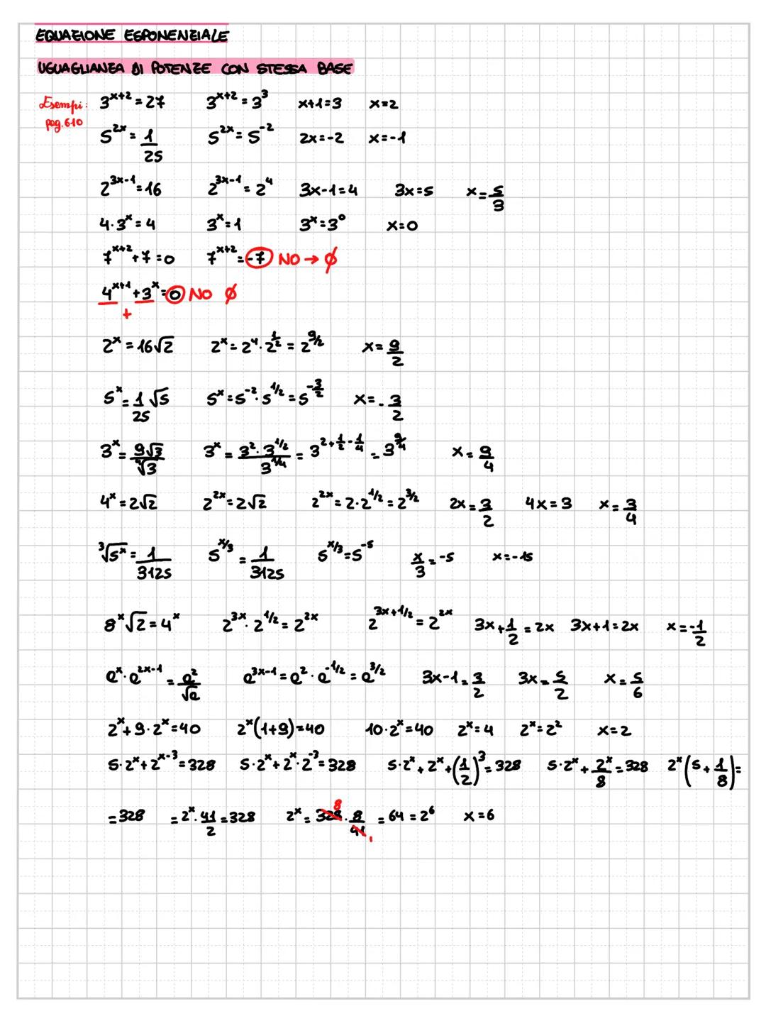 "Si parla di una scrittura a elevato ad x, con a maggiore di 0, diverso da 1 ex appartenente ad R
ESPONENTE
Esempi: 22.2.2=8
2 ²³ =( 12 )² +