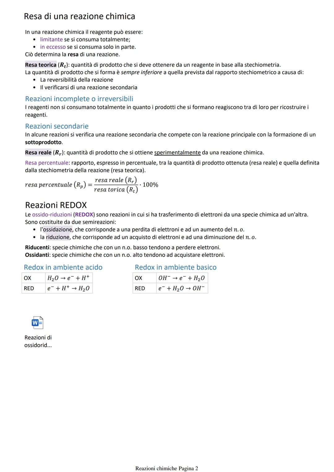 Reazioni chimiche
Una reazione chimica è un processo in cui una o più sostanze (reagenti) modificano la loro composizione chimica,
trasforma