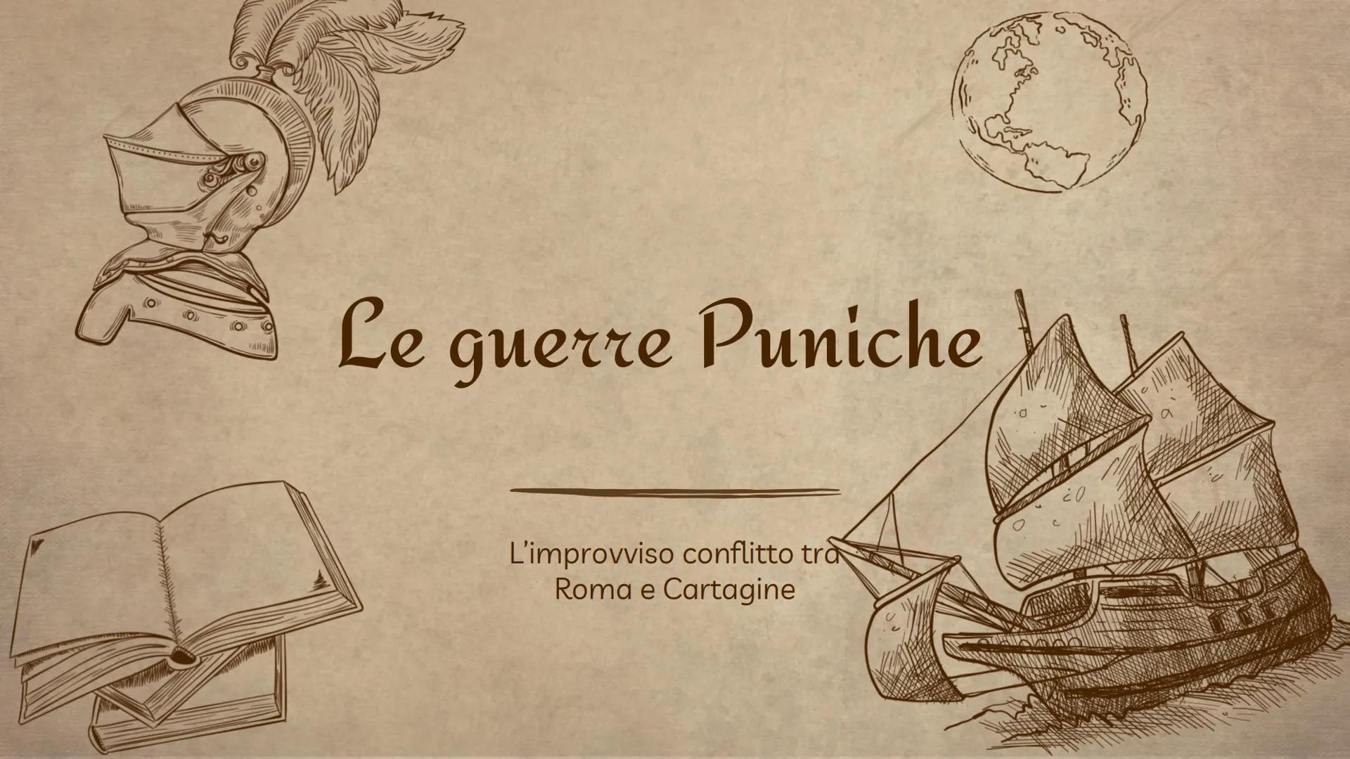 (0)
Le guerre Puniche
L'improvviso conflitto tra
Roma e Cartagine
S 01
Introduzione
Le ragioni del conflitto
tra Roma e Cartagine
ا سسلسل
02