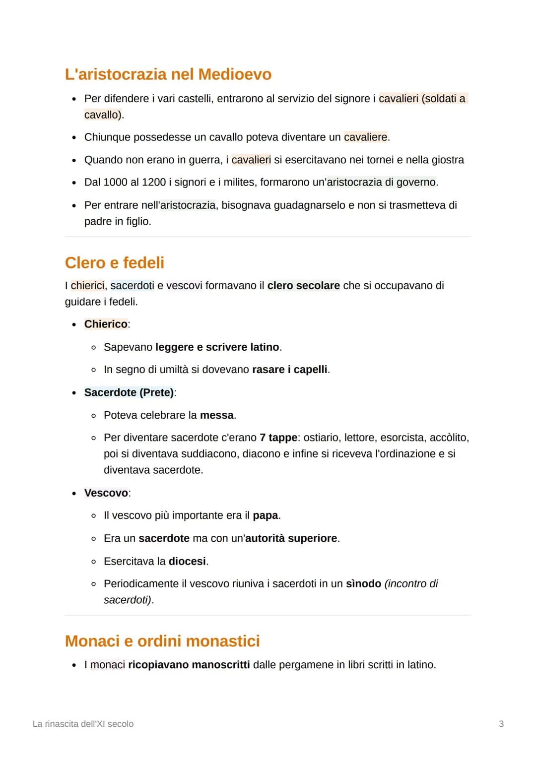 1
La rinascita dell'XI secolo
La crisi dell'Impero carolingio e l'inizio dell'età
signorile
Dopo la morte di Carlo Magno, l'impero iniziò ad