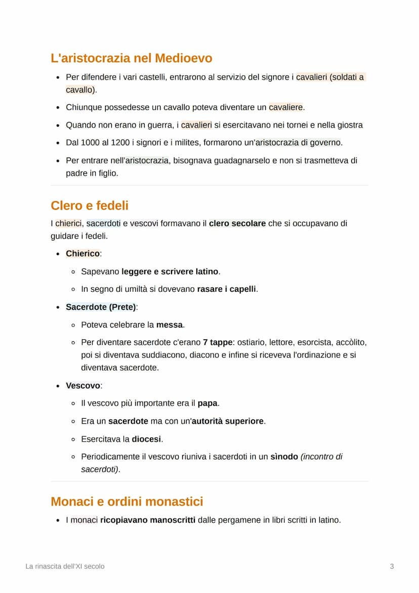 1
La rinascita dell'XI secolo
La crisi dell'Impero carolingio e l'inizio dell'età
signorile
Dopo la morte di Carlo Magno, l'impero iniziò ad
