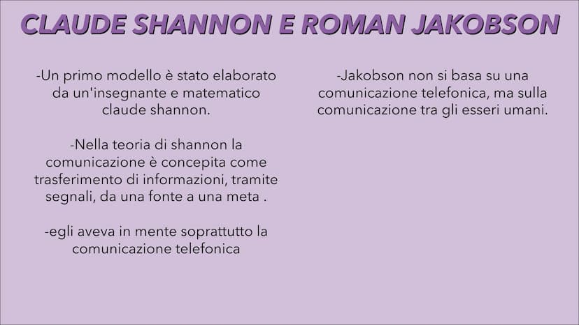 LA COMUNICAZIONE
emisor
free
form
destination
MariaRosaria Mormile CLAUDE SHANNON E ROMAN JAKOBSON
-Un primo modello è stato elaborato
da un