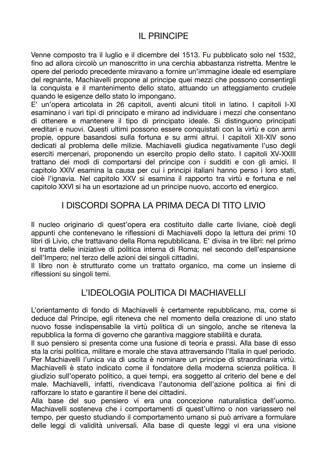 NICCOLÒ MACHIAVELLI
Nacque a Firenze nel 1469. Ebbe un'educazione umanistica e fu uno degli
oppositori di Savonarola. Dopo la caduta di ques