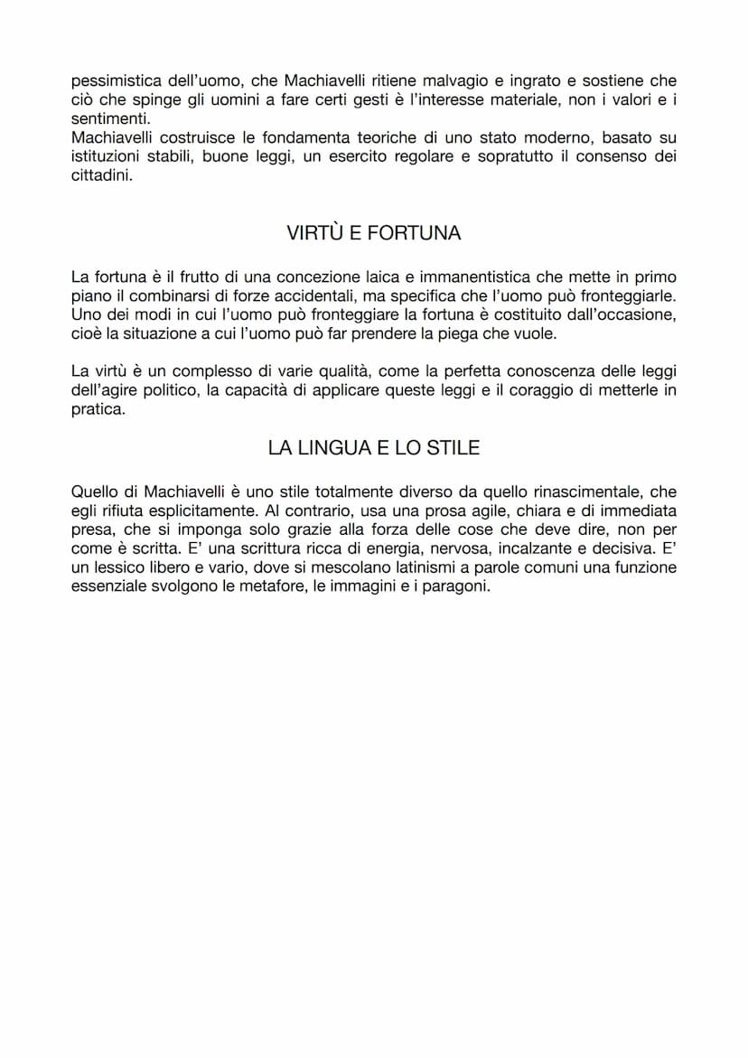 NICCOLÒ MACHIAVELLI
Nacque a Firenze nel 1469. Ebbe un'educazione umanistica e fu uno degli
oppositori di Savonarola. Dopo la caduta di ques