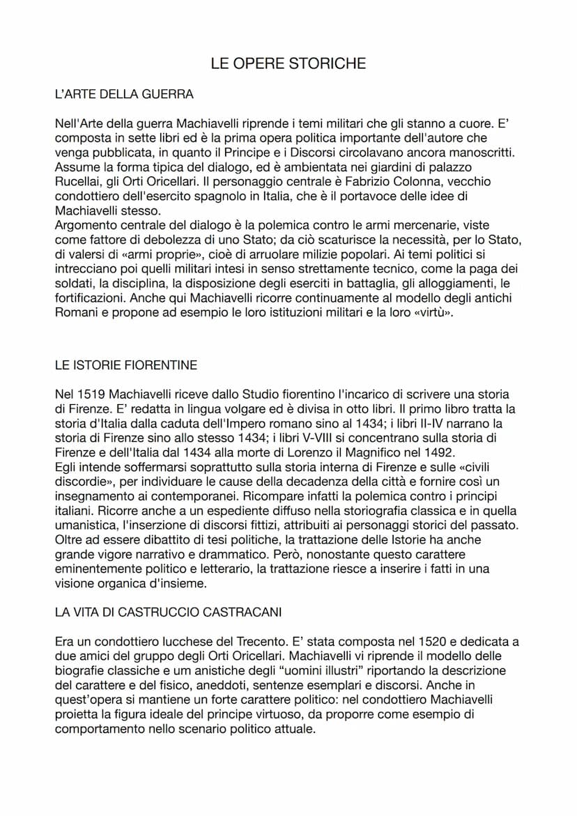 NICCOLÒ MACHIAVELLI
Nacque a Firenze nel 1469. Ebbe un'educazione umanistica e fu uno degli
oppositori di Savonarola. Dopo la caduta di ques