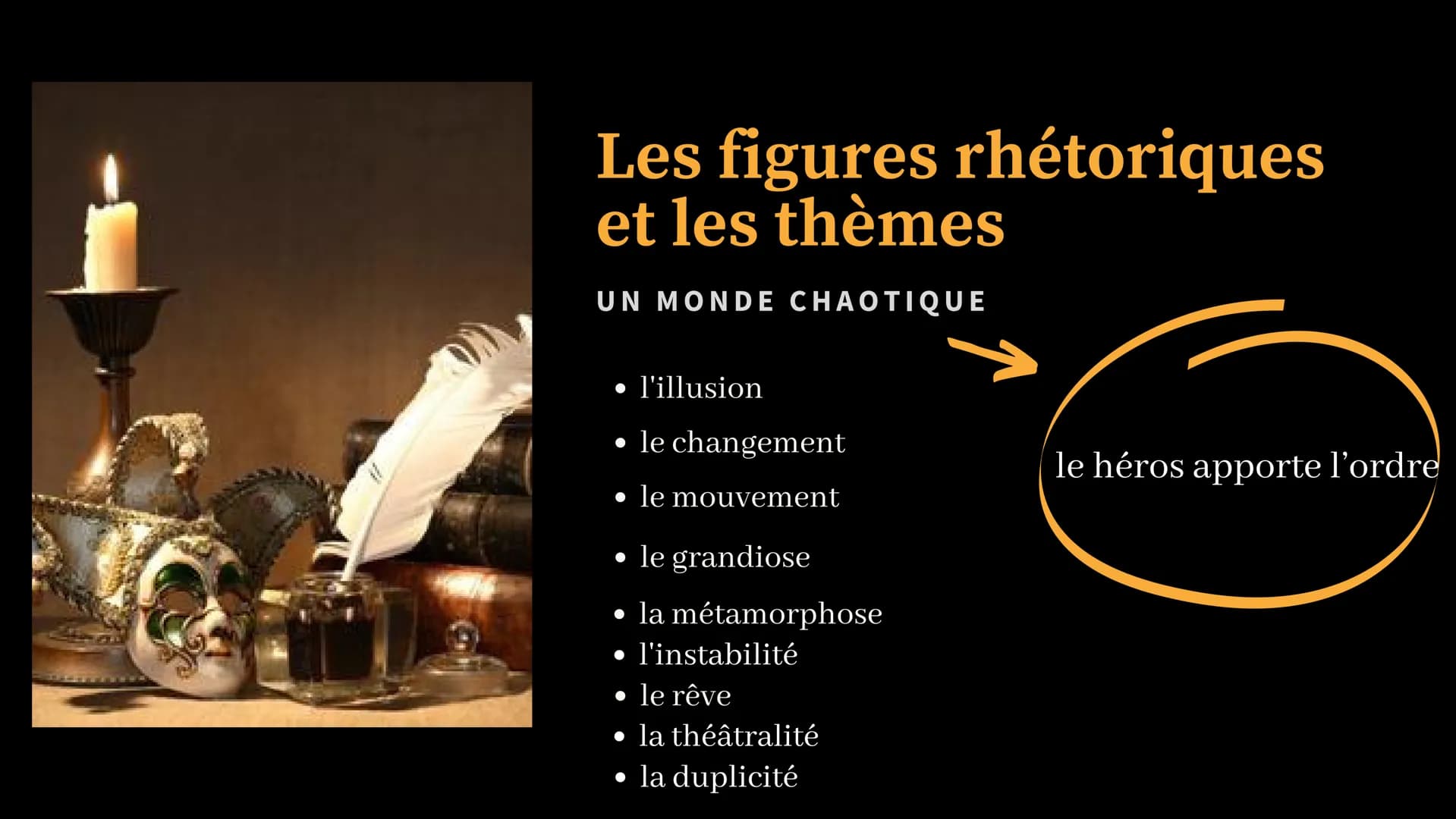 LITTÉRATURE FRANÇAISE
LE BAROQUE
REHELEN RESY Qu'est-ce que le
baroque ?
MOUVEMENT LITTÉRAIRE
Commence vers 1580 mais sera
important pour to