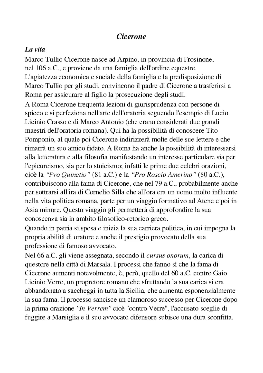 Scopri le Vita e Opere di Marco Tullio Cicerone e la Sua Importanza nella Politica Romana
