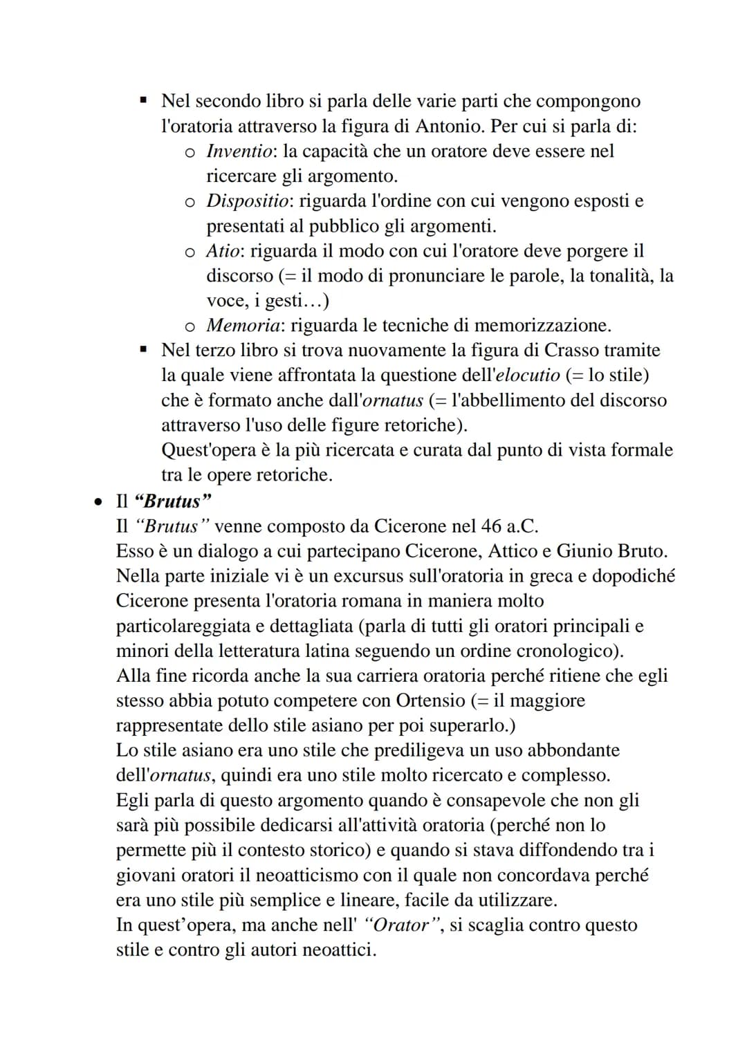 Cicerone
La vita
Marco Tullio Cicerone nasce ad Arpino, in provincia di Frosinone,
nel 106 a.C., e proviene da una famiglia dell'ordine eque