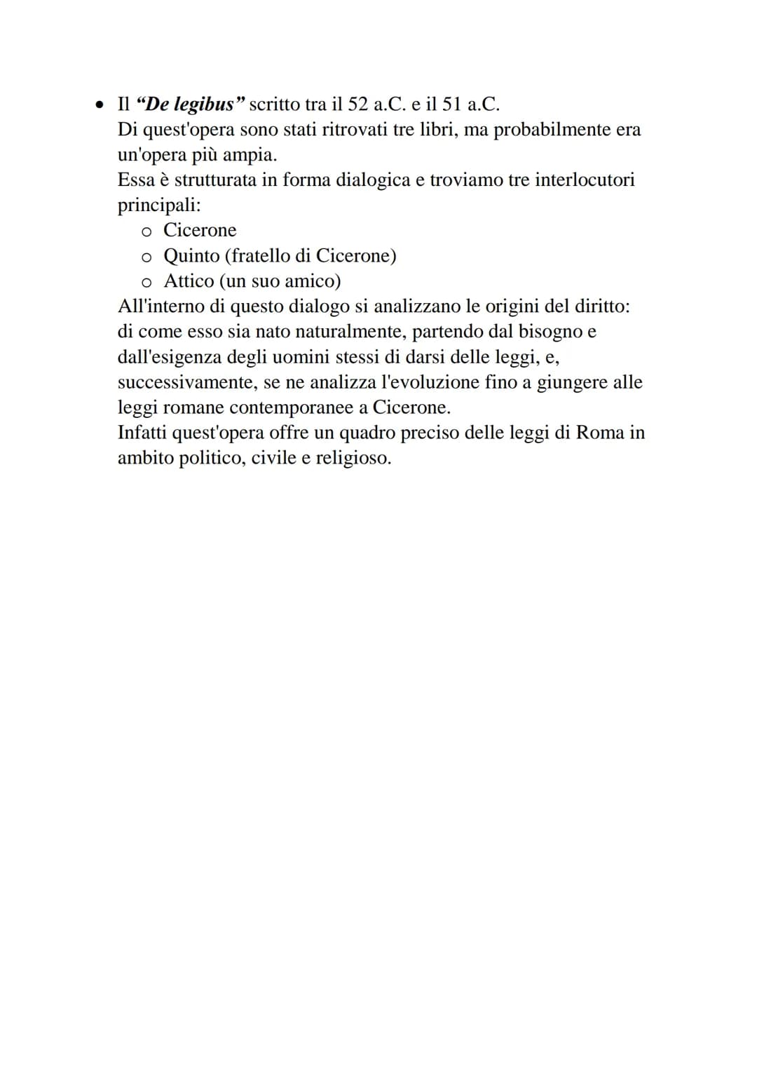 Cicerone
La vita
Marco Tullio Cicerone nasce ad Arpino, in provincia di Frosinone,
nel 106 a.C., e proviene da una famiglia dell'ordine eque