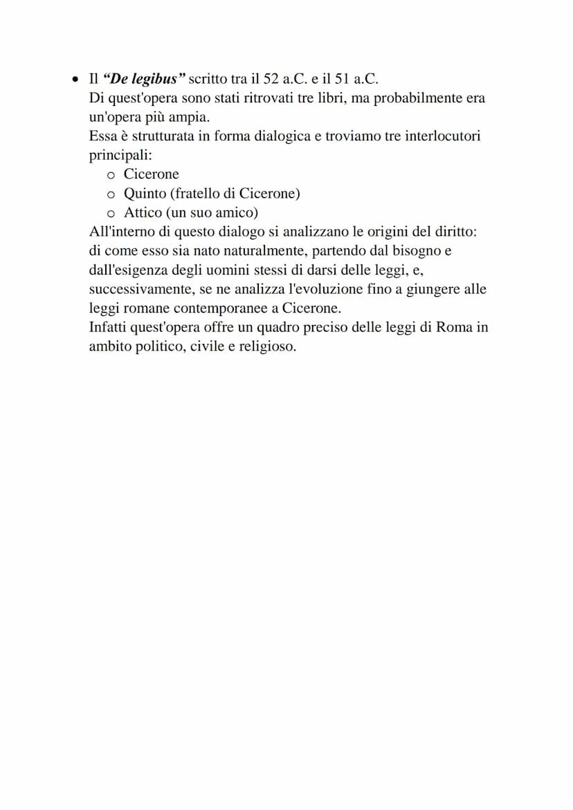 Cicerone
La vita
Marco Tullio Cicerone nasce ad Arpino, in provincia di Frosinone,
nel 106 a.C., e proviene da una famiglia dell'ordine eque