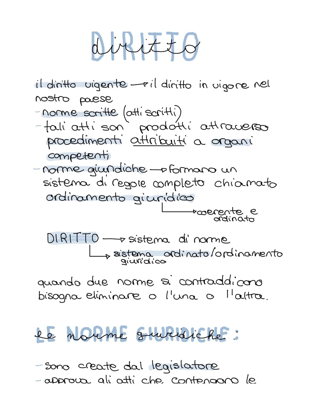 DIRIZZO
il diritto vigente
nostro paese
·norme scritte (atti scritti)
- tali atti son
prodotti attraverso
procedimenti attribuiti a organi
c