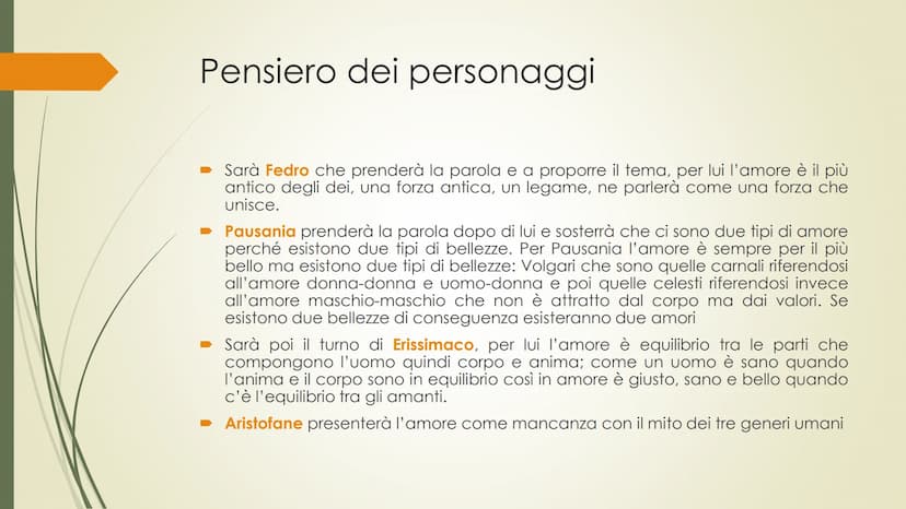 SIMPOSIO Introduzione
Raccontato da Apollodoro, il quale ne venne a conoscenza da Aristodemo, a Glaucone,
Il simposio di Plafone è un dialog