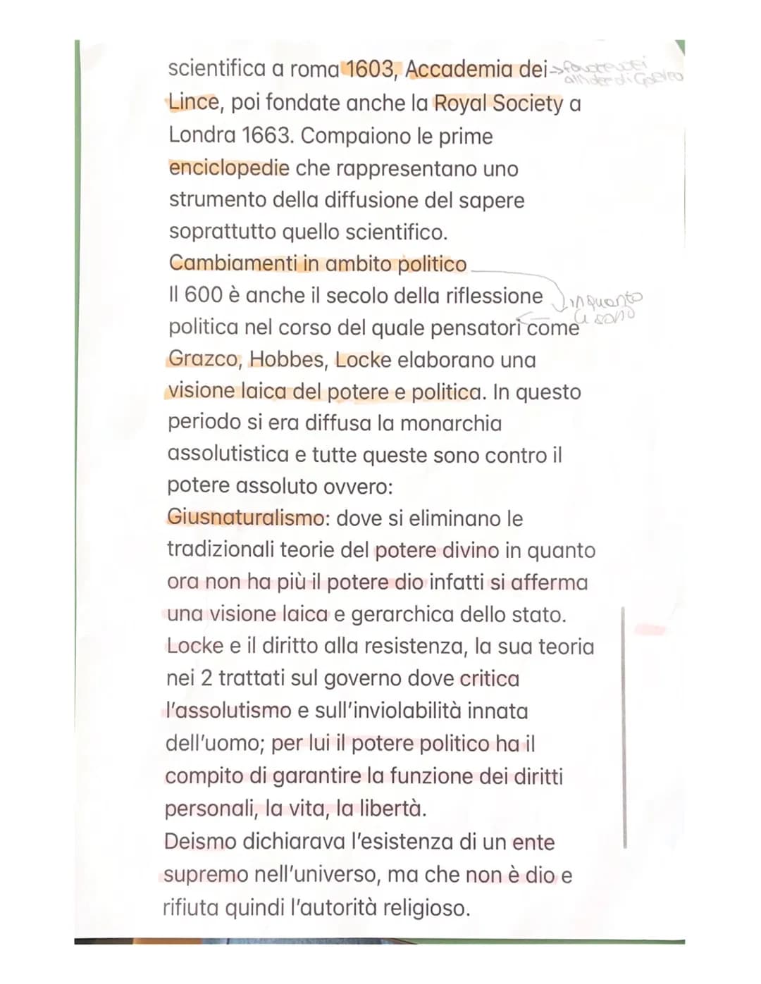 Rivoluzione scientifica
Nel 600 ha origine quel complesso
fenomeno che prende il nome di rivoluzione
scientifica. Cambia la visione della na