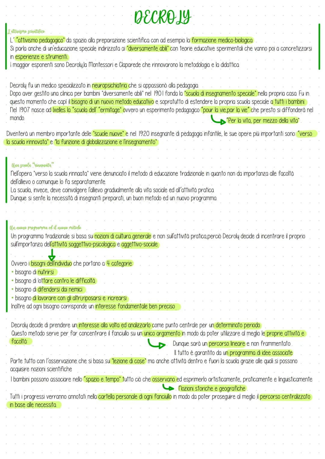 PEDAGOGIA
ID/SU PEDAGOGIA
L'Esperienza delle scuole nuove
Dopo l'industrializzazione, alla fine dell'800, si affermò la società borghese e c